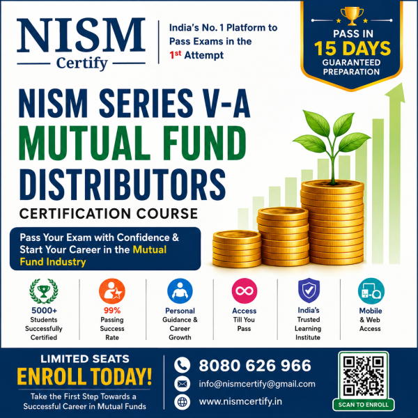 thumbnail Pass the NISM Series V-A Exam in the 1st Attempt with Personal Mentorship